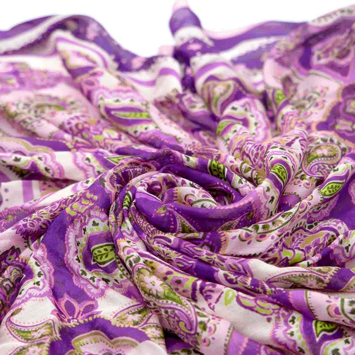 Foulard Gaëlle violet, MISE AU GREEN