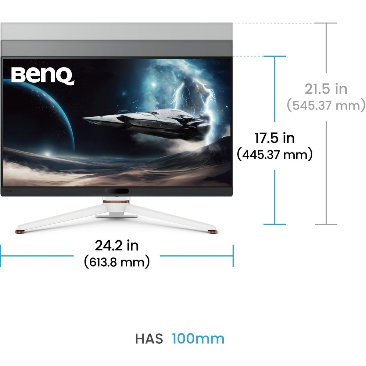 Ecran PC Gamer Mobiuz EX271Q 27" IPS DQHD 180 Hz HDR USB-C 65W couleur unique, BENQ