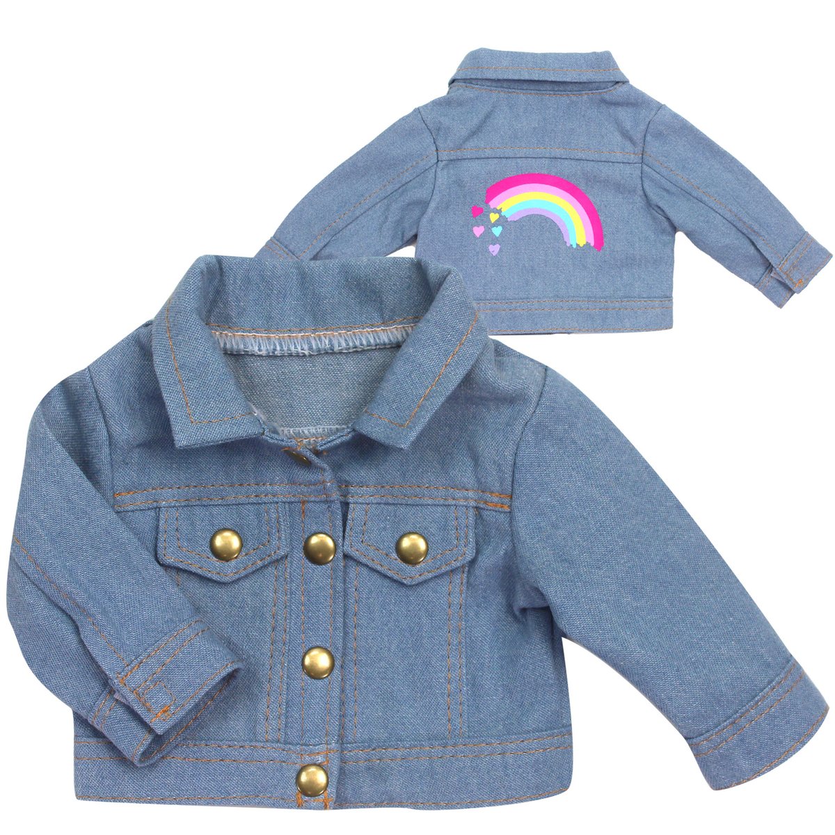 Veste Jean Poupée couleur unique, TEAMSON KIDS