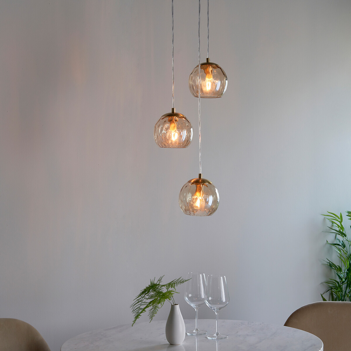 Dorian 3-Light Cluster Pendant Light aged brass, ÉDITÉ