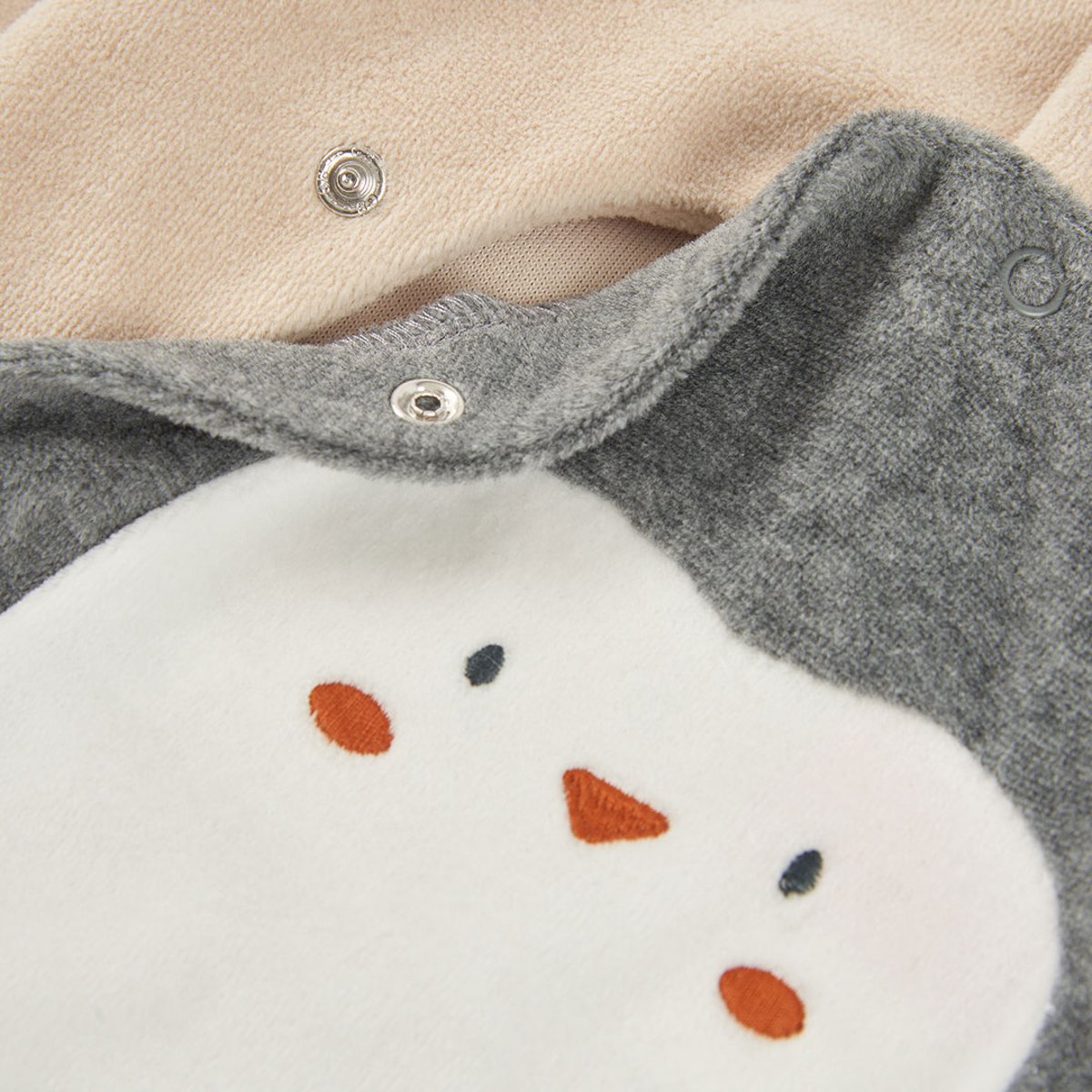 Pyjama bébé imprimé pingouin beige, BOBOLI