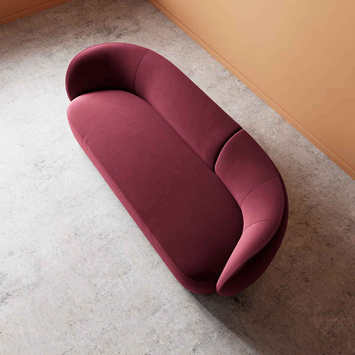 Alban Easy Velvet 2/3/4 Seater Sofa burgundy, SWOON
