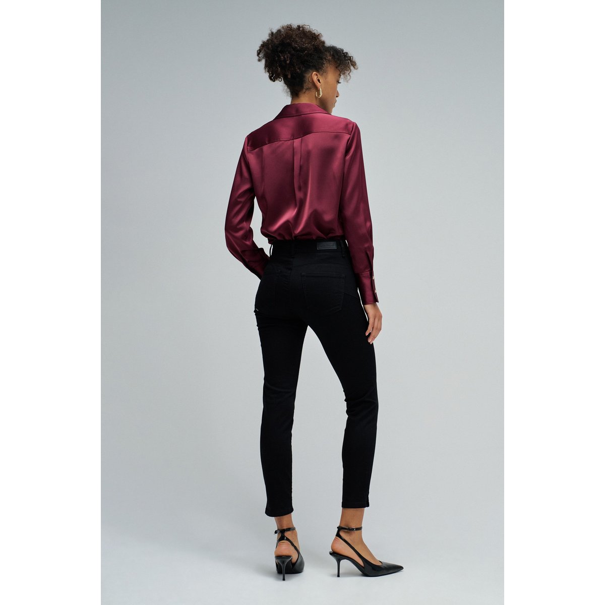 JEAN FAITH PUSH IN CROPPED SKINNY noir, SALSA JEANS