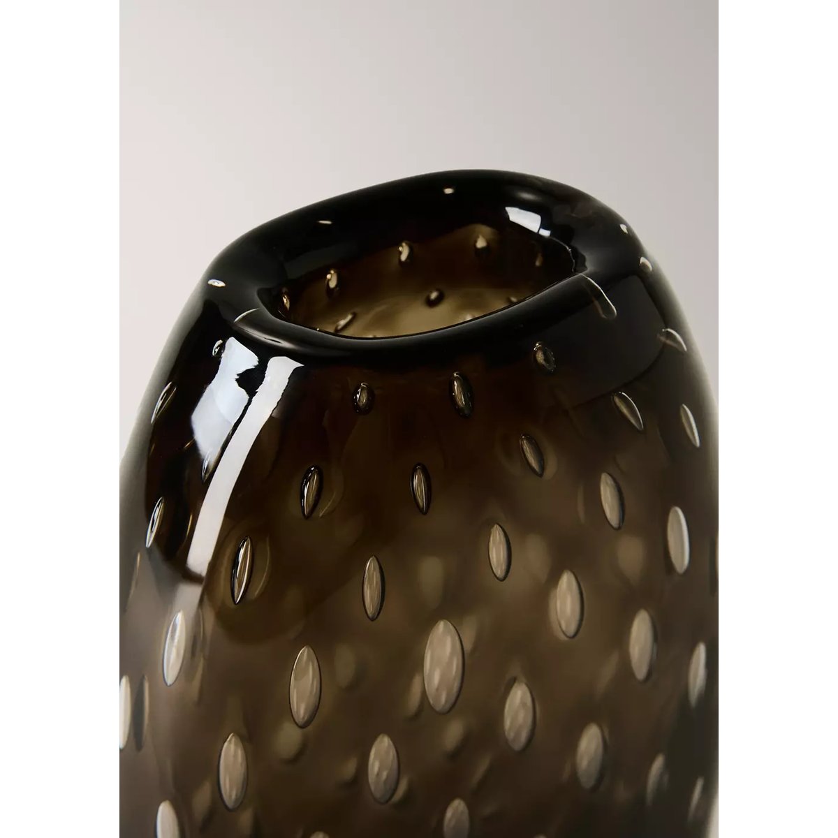 Vase en verre soufflé marron, MANGO HOME