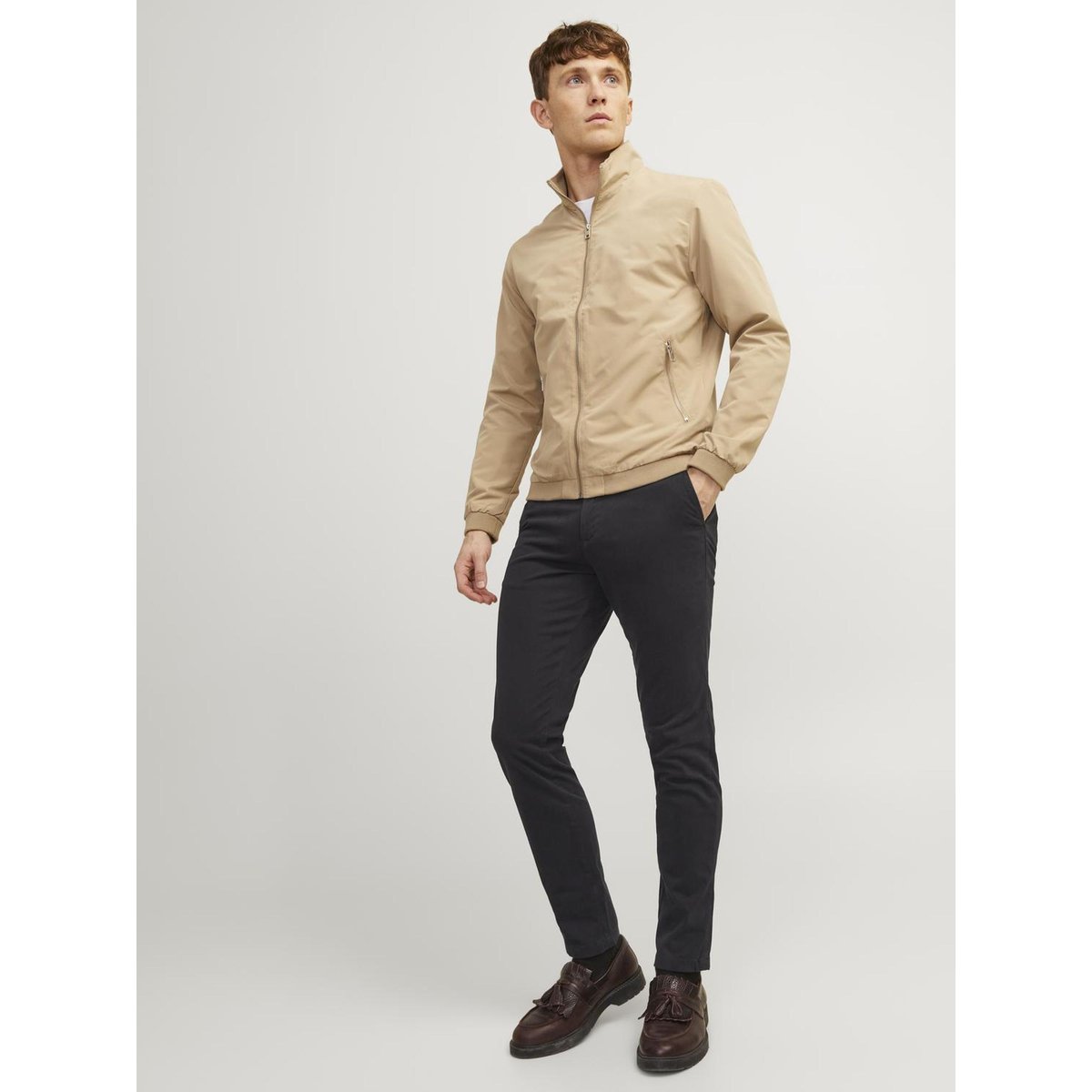 Pantalon chino slim Marco noire - black, JACK & JONES
