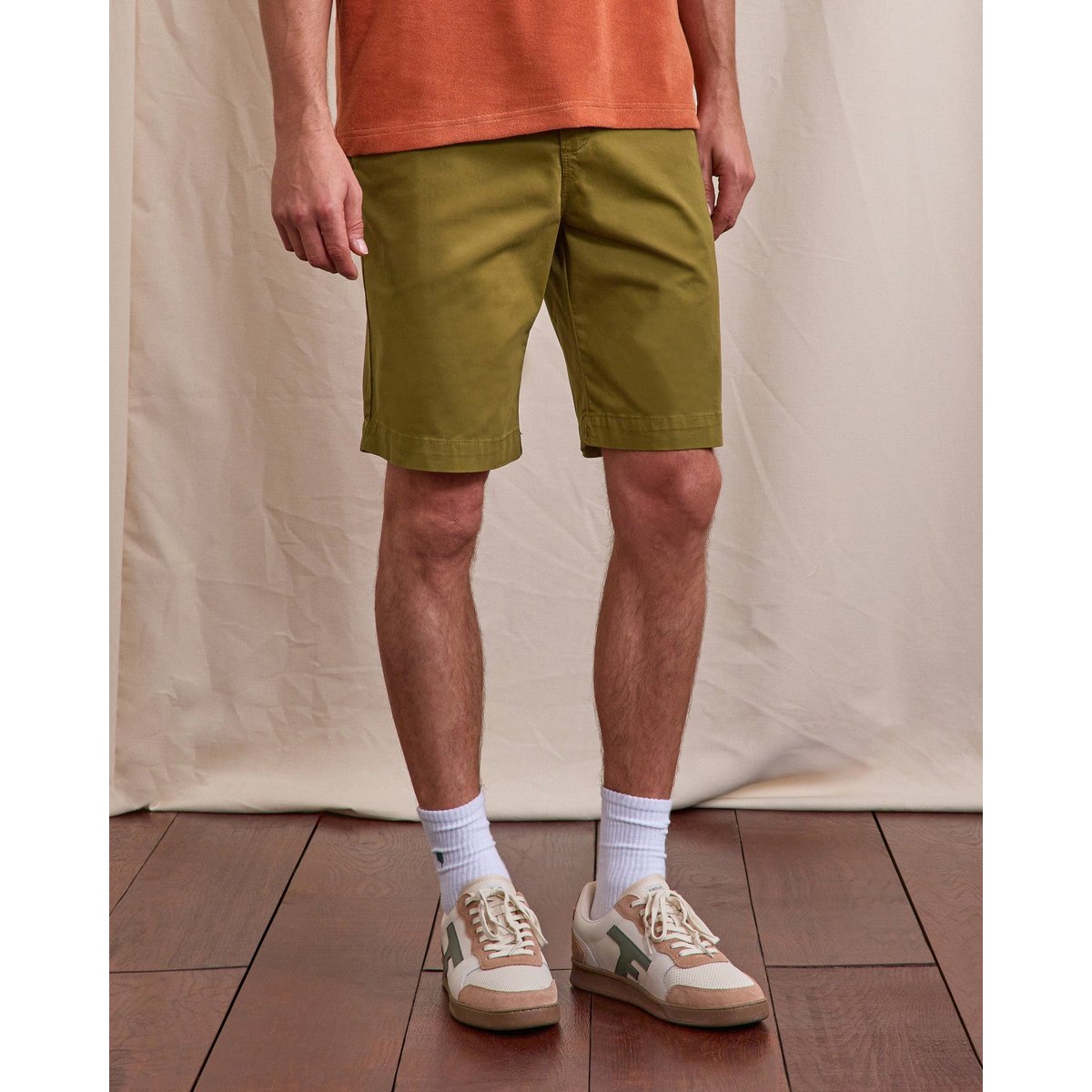 Short chino SAULIEU kaki foncé, FAGUO