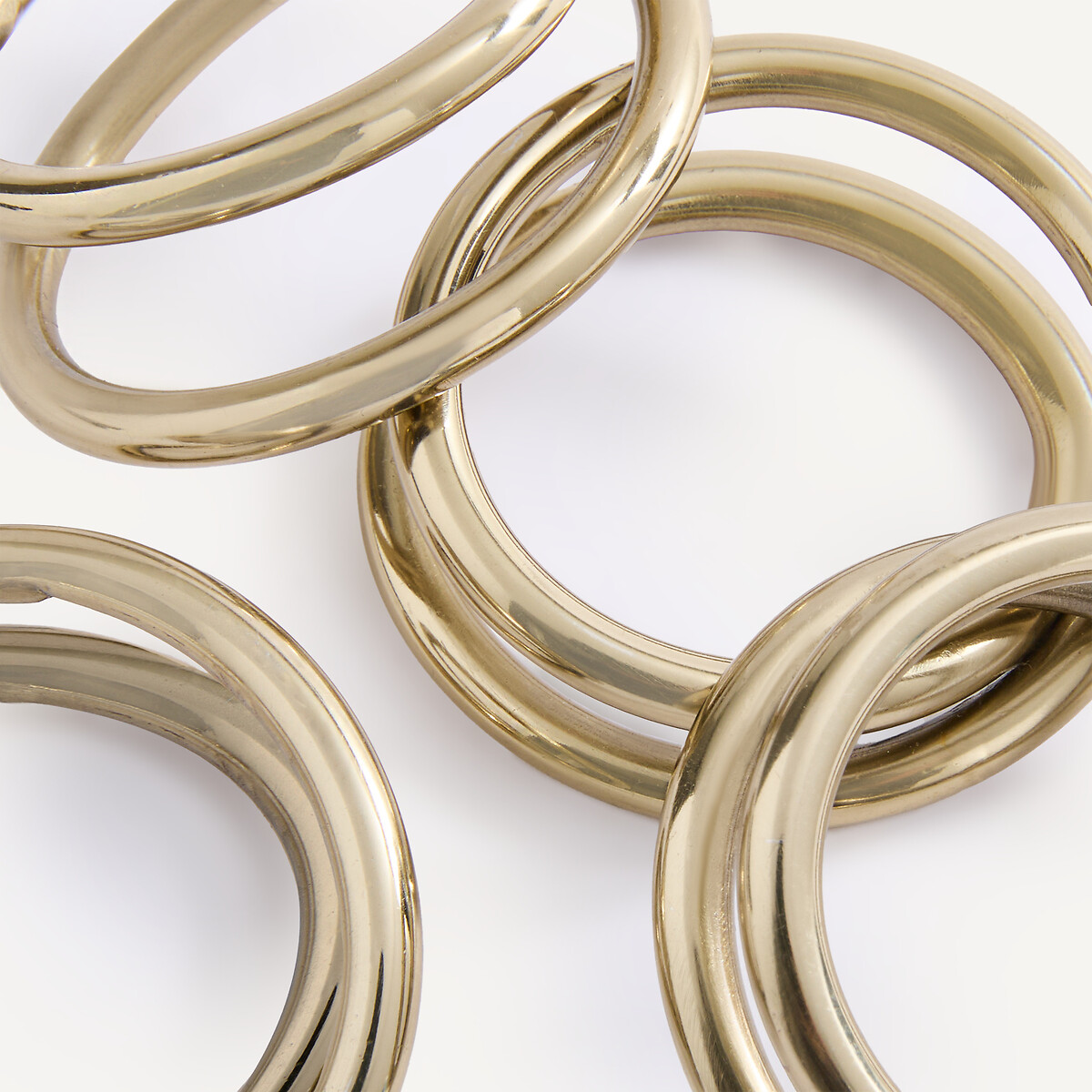 Lot de 4 ronds de serviette en métal aluminium, DUETTI doré, AM.PM