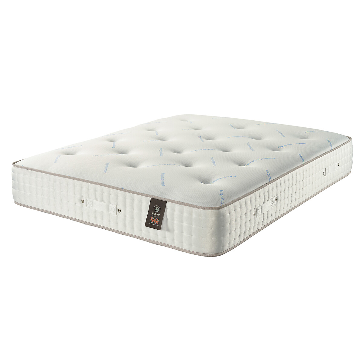 Aspire Luxury 7000 Pocket Climate Cool Dual Sided Natural Wool Mattress white, ASPIRE