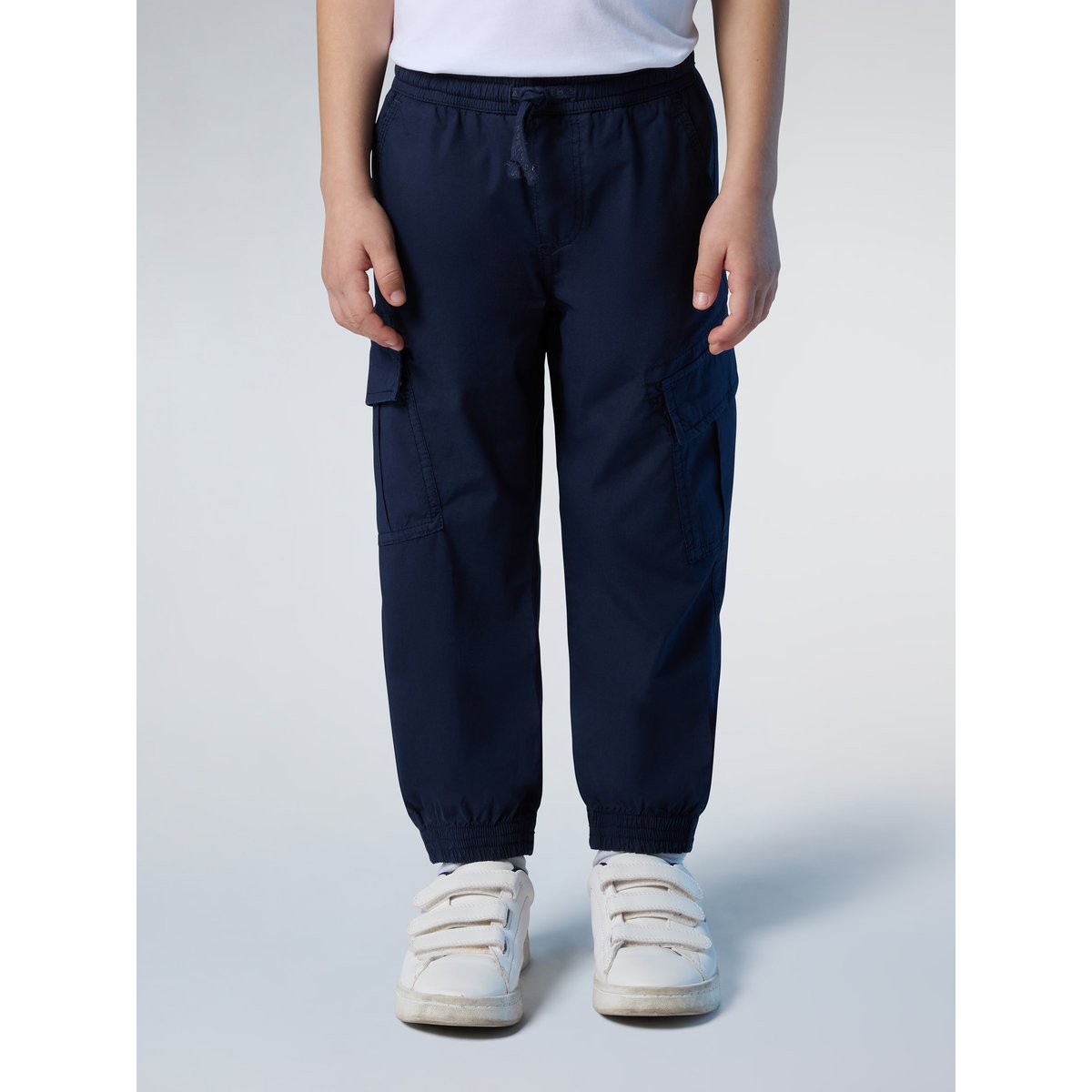 Pantalon cargo à taille élastiquée bleu marine, NORTH SAILS