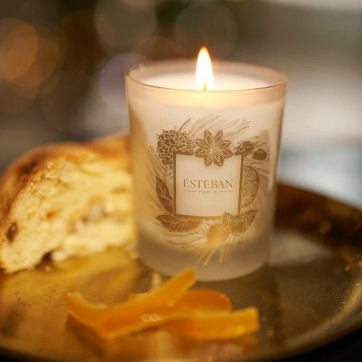 Bougie parfumée Panettone 180g transparent, ESTEBAN