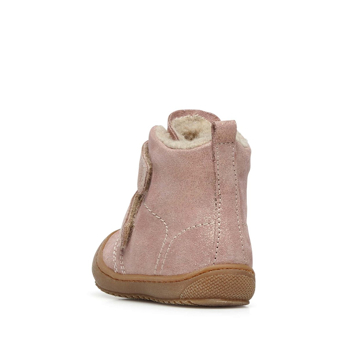 Bottines En Cuir Nappa Doublé Bubble Vl rose, NATURINO