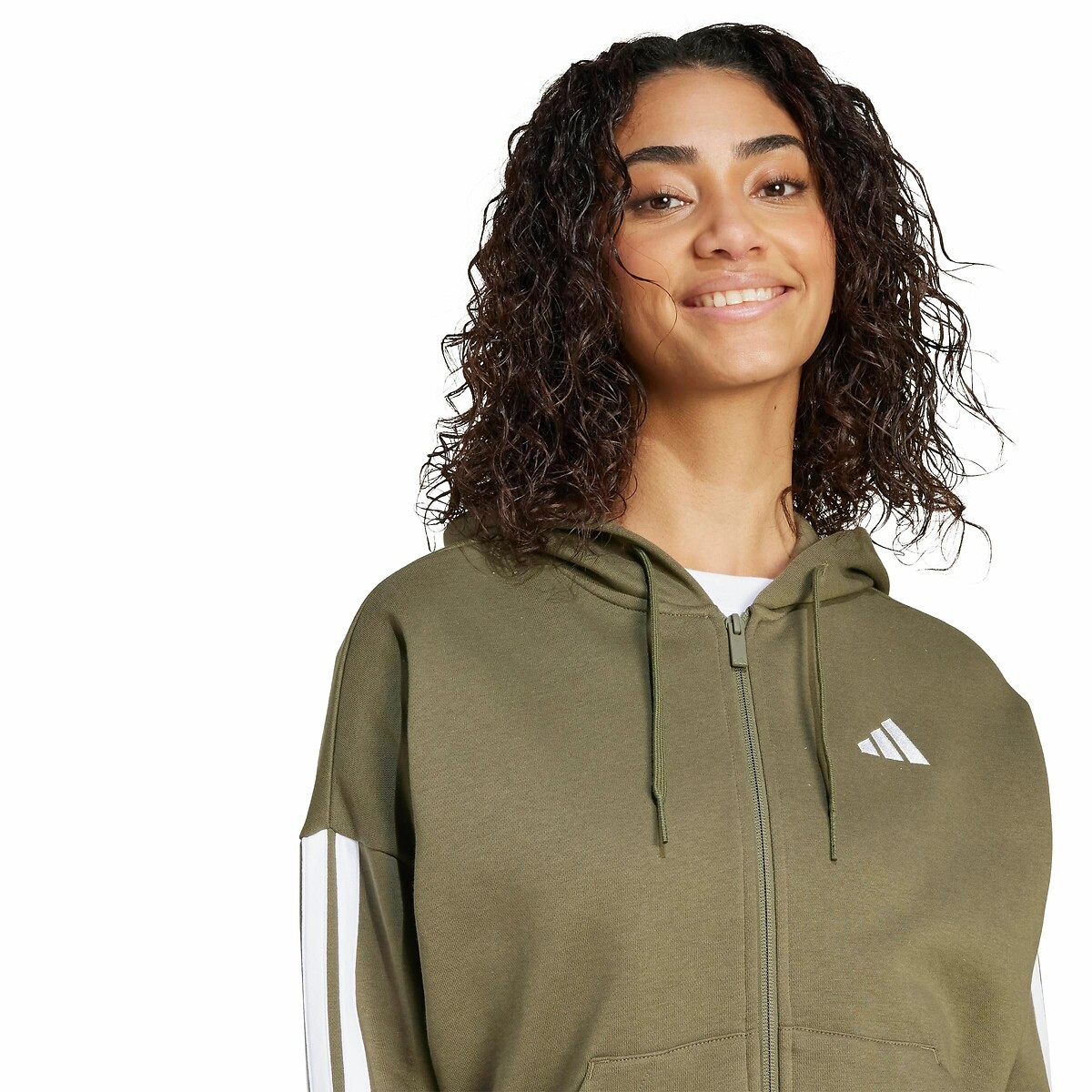 Sweat zippé, à capuche, ESSENTIALS LINEAR 90005637, ADIDAS SPORTSWEAR