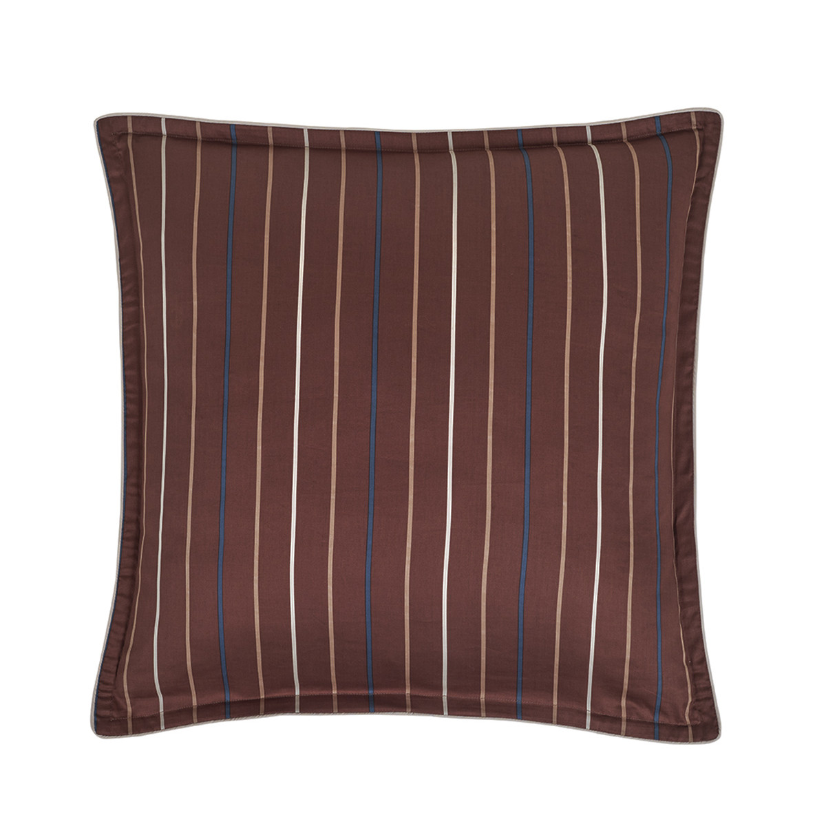 Lot de 2 taies d'oreiller en satin de coton 120 fils ARBORESCENCE noisette, SENSEI MAISON