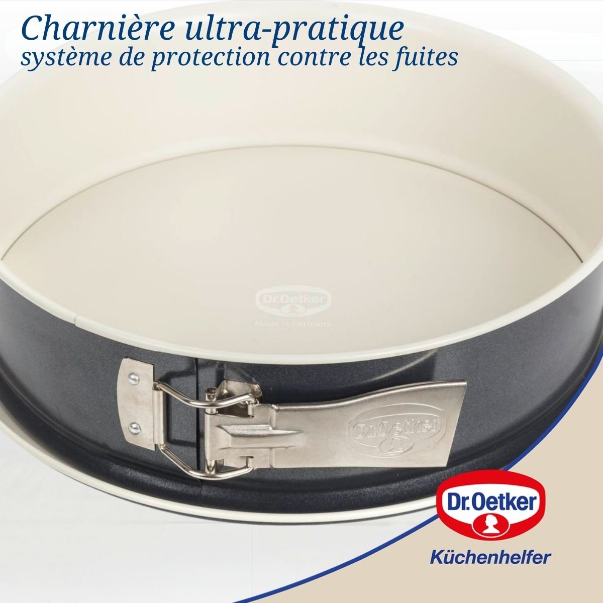Ensemble de 2 Moules à manqué à charnière 26 cm BACK-TREND blanc, DR OETKER