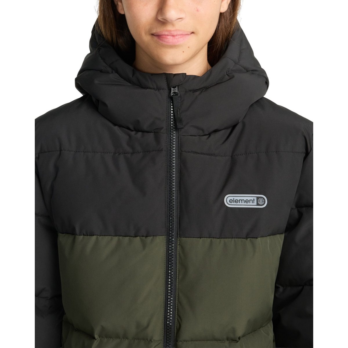 Doudoune CLASSIC HOODED PUFFER Y vert forest night, ELEMENT