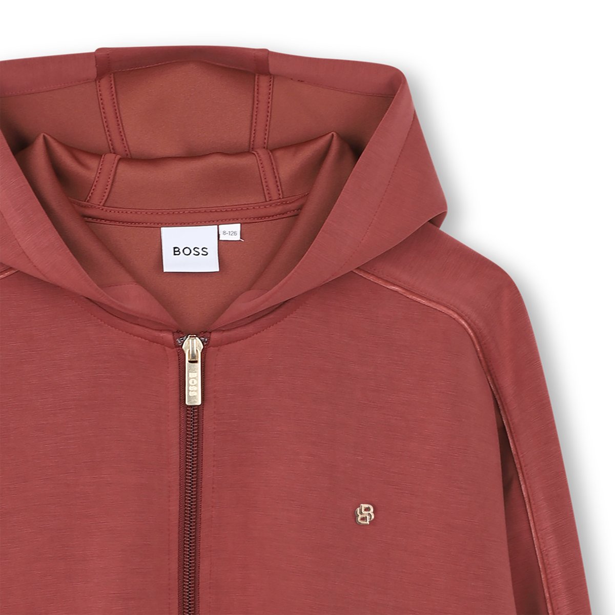 Cardigan de jogging rouge, BOSS KIDSWEAR