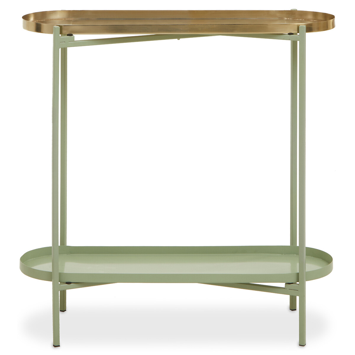 Pastel Metal Two-Tier Console Table sage, SO'HOME