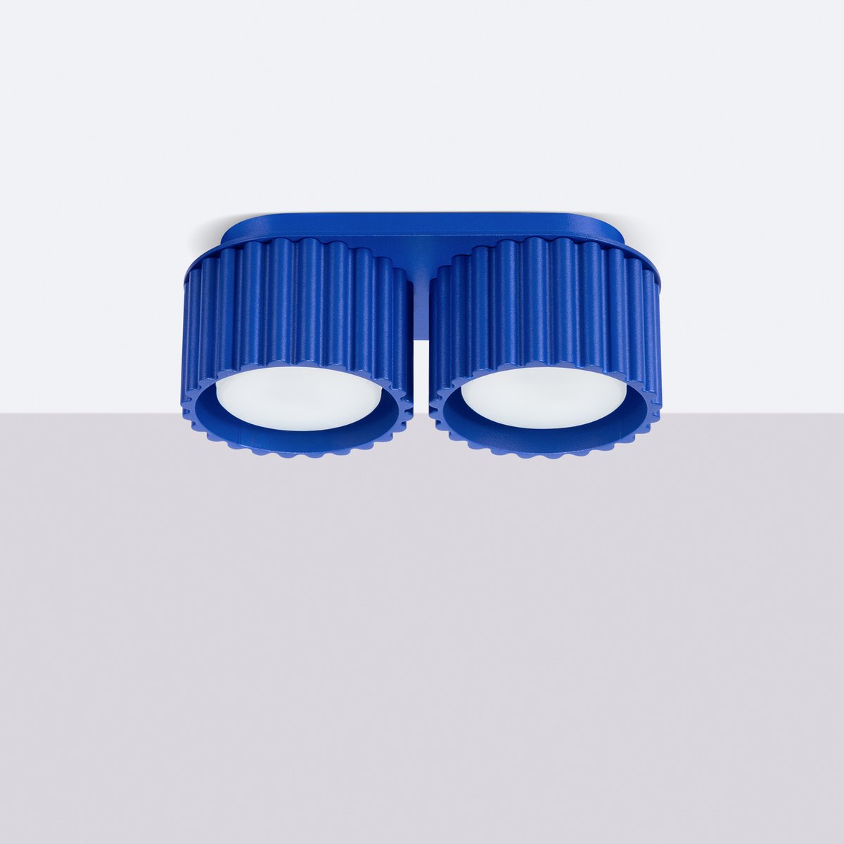 Plafonnier Aluminium Outremer Gx53 2 Aura bleu, EDEN