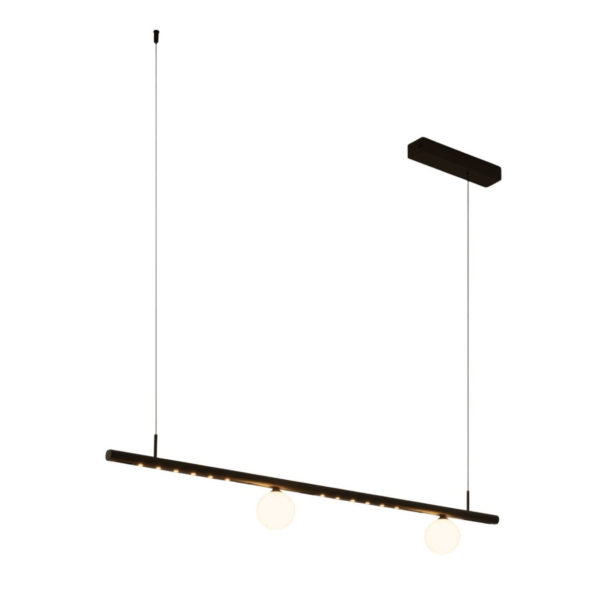 Kit suspension LED linéaire aimantée - LYNE noir et blanc, KOSILUM