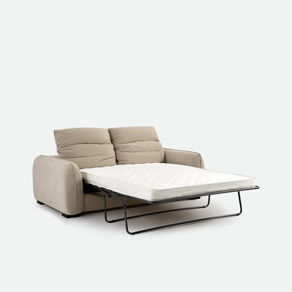 Divano letto a 3 posti in poliestere screziato, con poggiatesta, ISLA beige, LA REDOUTE INTERIEURS