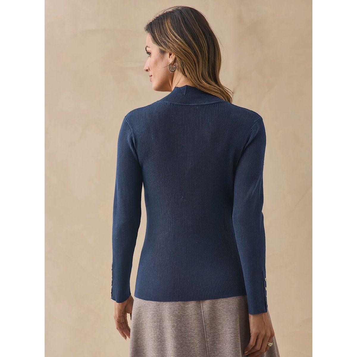 Gilet col montant finitions écailles marine, DAXON