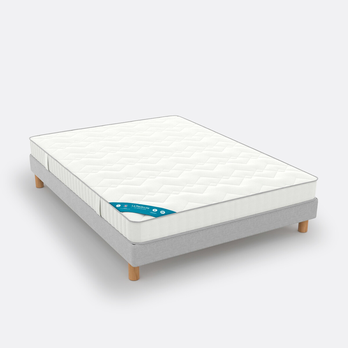 Matelas mousse HD 28 kg/m3, soutien ferme, accueil mémoire de forme blanc, LA REDOUTE INTERIEURS
