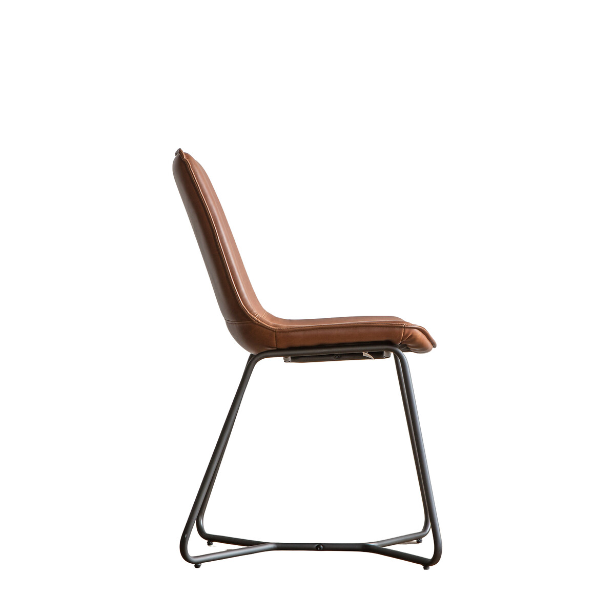 Hines Industrial Faux Leather Chairs (Set of 2) brown              , ÉDITÉ