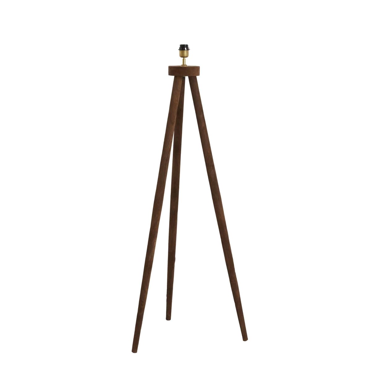 Lampadaire Bois ILIAS brun foncé, LIGHT & LIVING