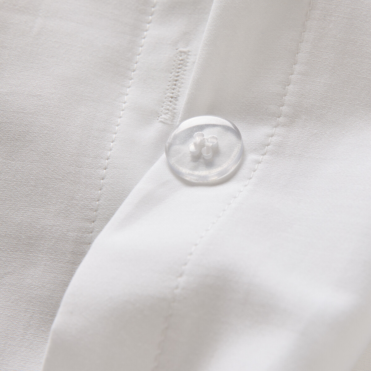 Housse de couette en satin de coton, 153 fils, Opale blanc, LA REDOUTE INTERIEURS