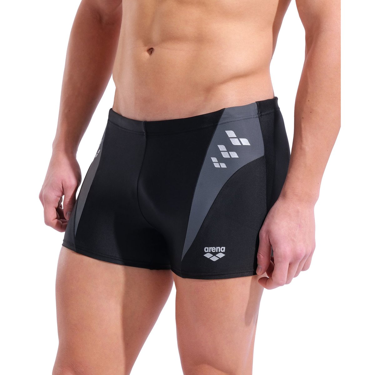 arena Feel short de bain homme Steplogo black-asphalt, ARENA