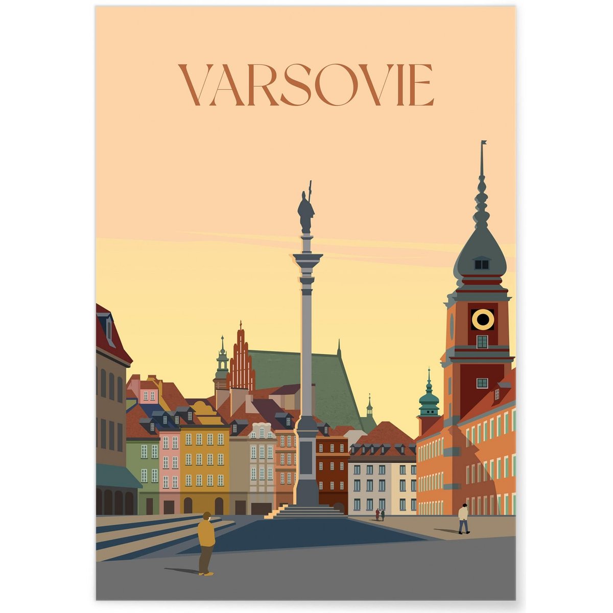Affiche ville Varsovie blanc, L'AFFICHERIE
