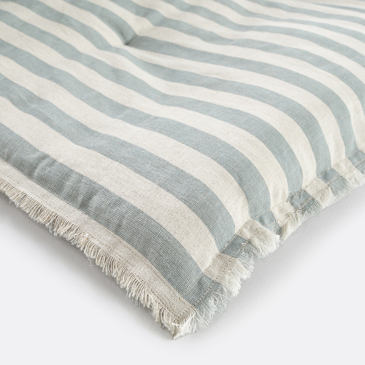 Matelas d'assise lin/coton, Octavine naturel/gris, LA REDOUTE INTERIEURS