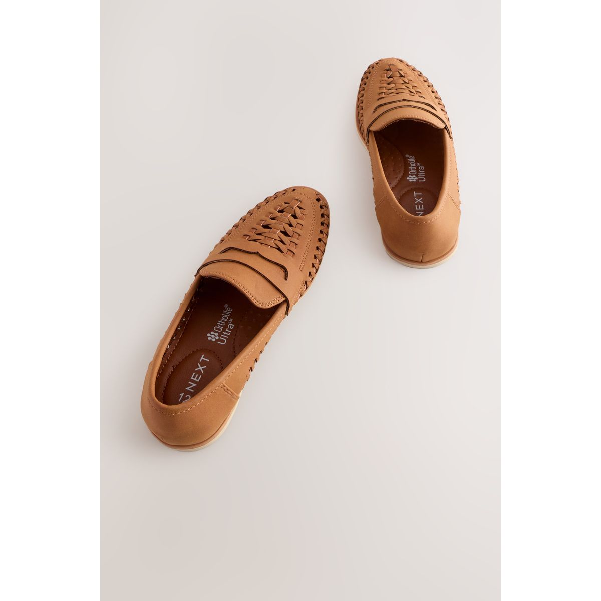 Mocassins tressés marron fauve, NEXT