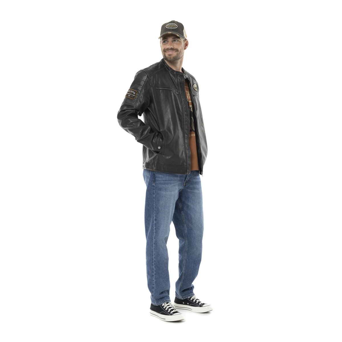 Veste simili RIDER noir/blanc/jaune, VON DUTCH