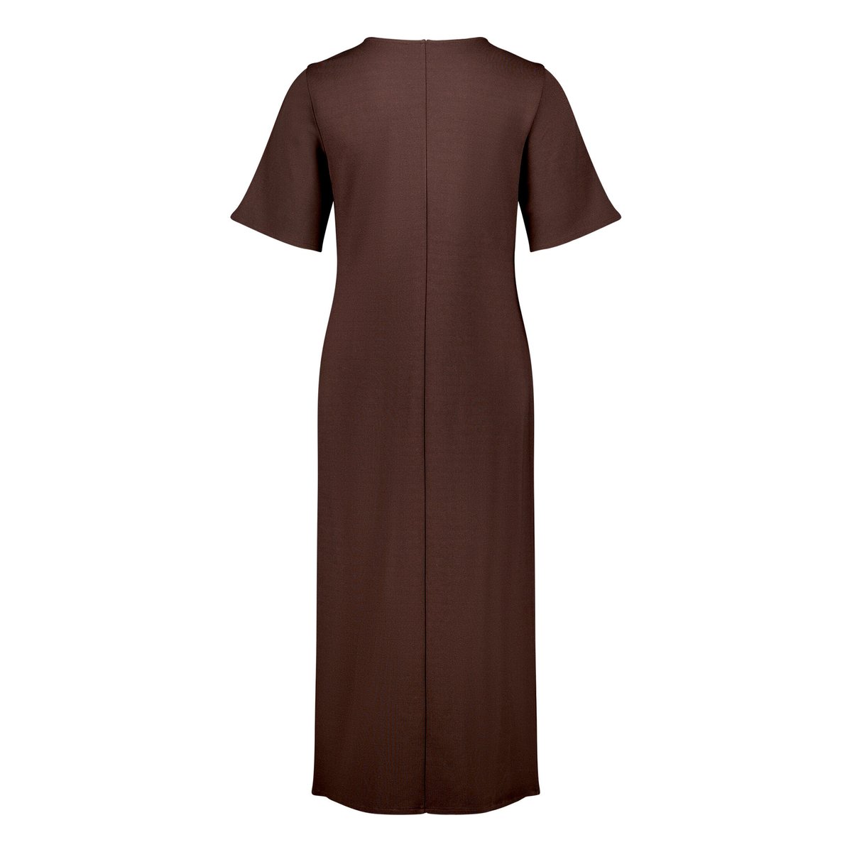 Robe longueur midi à fronce marron foncé, CARTOON