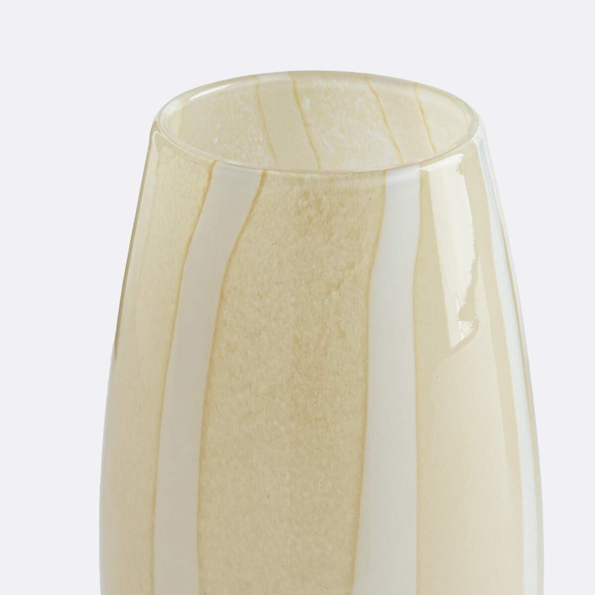 Malco Glass Vase with Stripes yellow, LA REDOUTE INTERIEURS