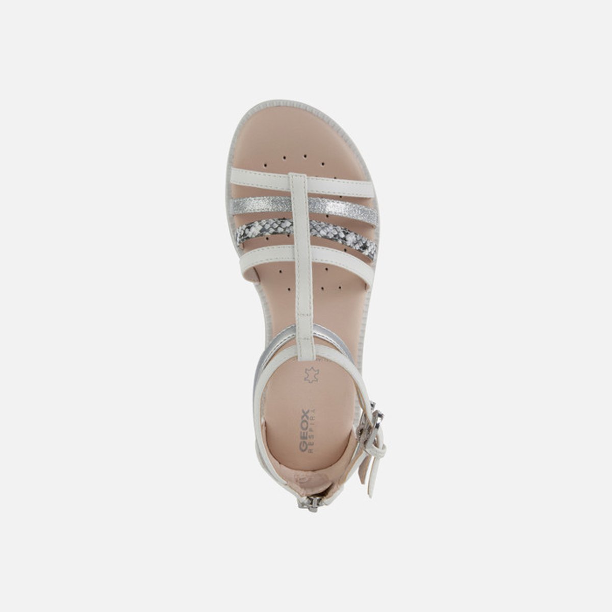 Sandales Karly blanc/argent, GEOX