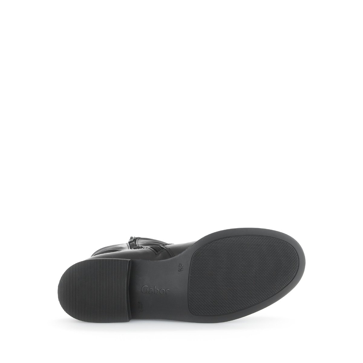 Bottines en cuir à talon décroché noir lisse, GABOR