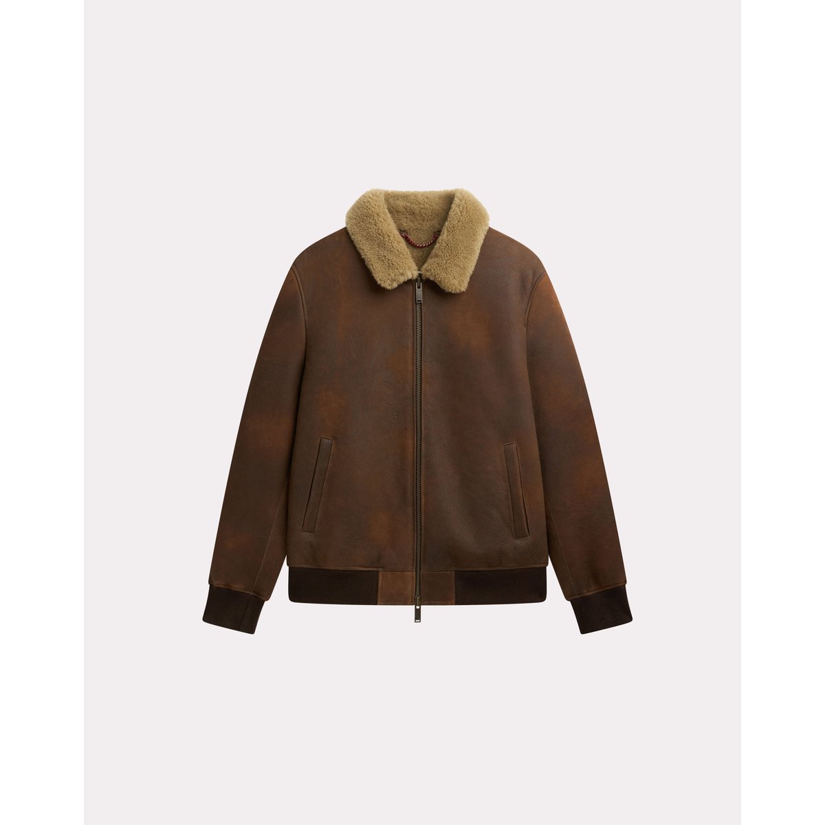 Veste en cuir PILOT SHEEP marron, CHEVIGNON