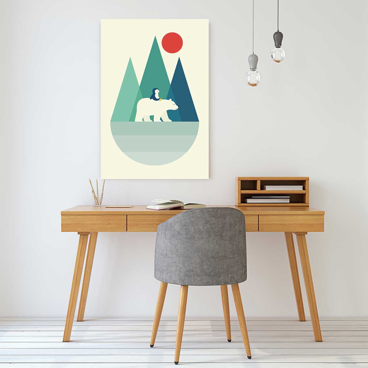 Papier peint le monde la glace intissé, HEXOA