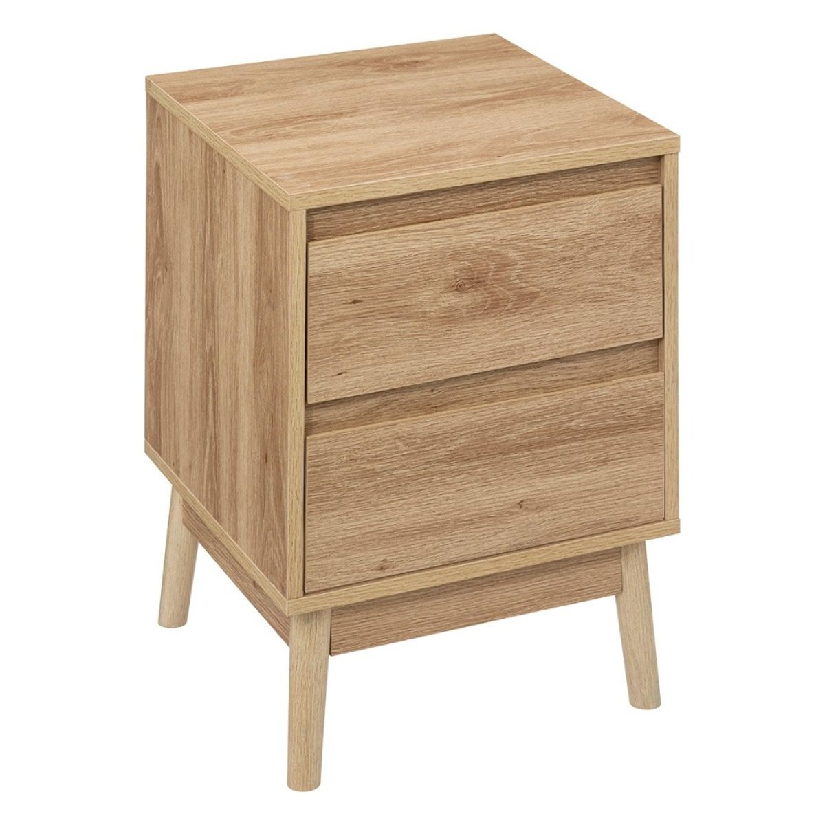 Chevet 2 tiroirs Abana beige, ATMOSPHERA