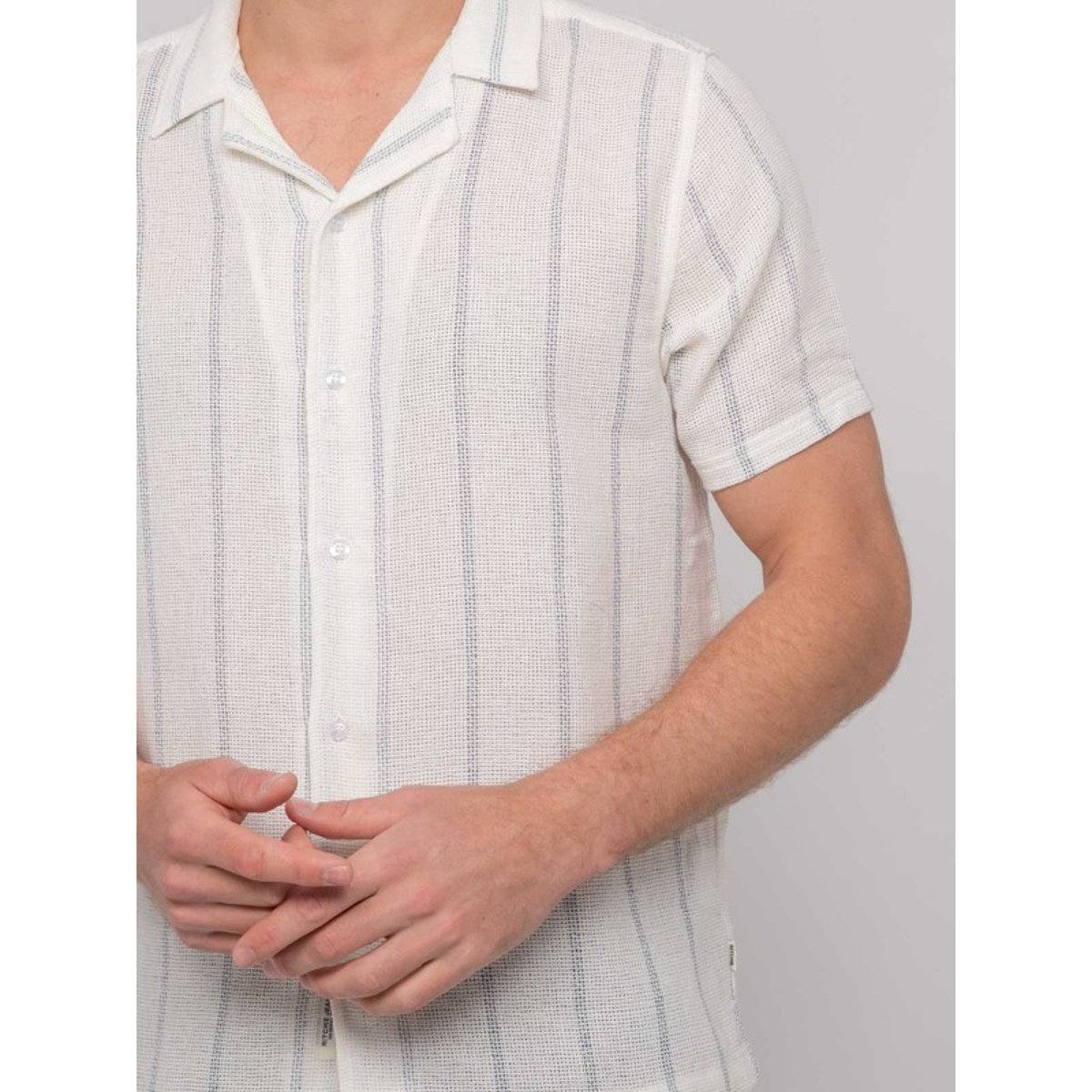 Chemise Manches Courtes Rayures Dermunik ecru, RITCHIE