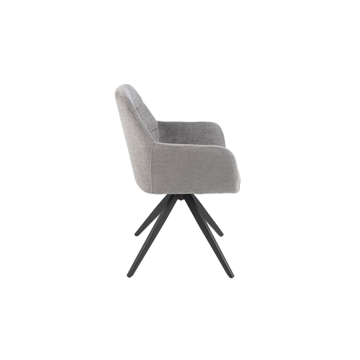 Chaises en métal et velours texturé (lot de 2) - LUCIE gris clair, HELLIN, DEPUIS 1862
