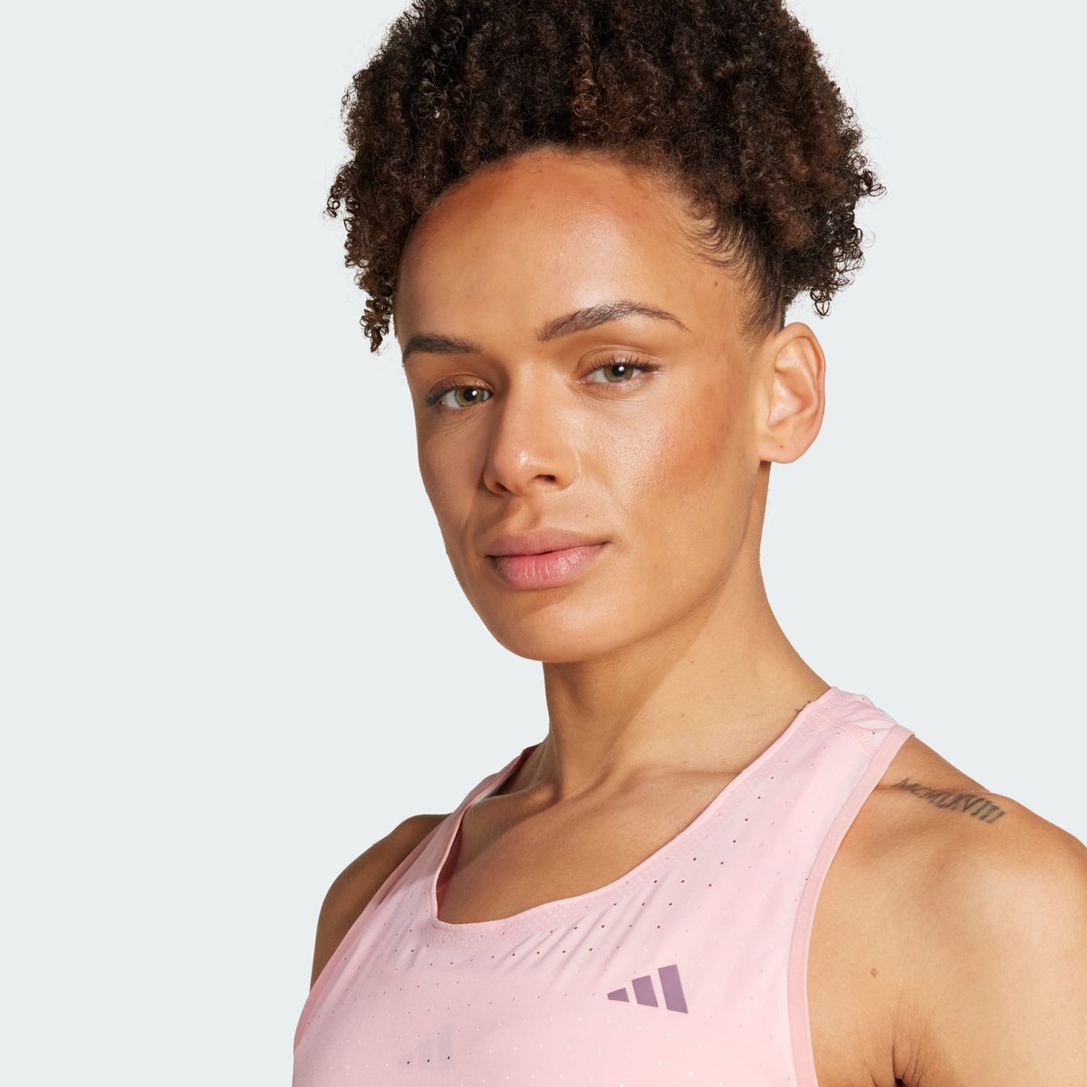 Débardeur de running Adizero semi pink spark, adidas Performance