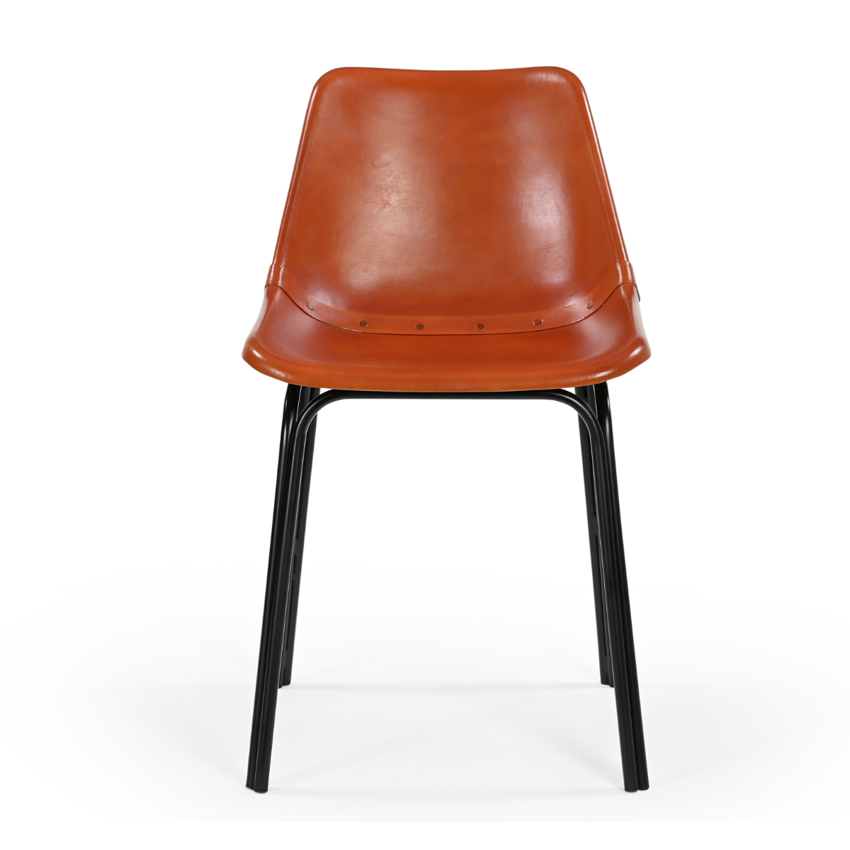 Chaise en cuir L45 cm - ROCKIE noir, SIGNATURE
