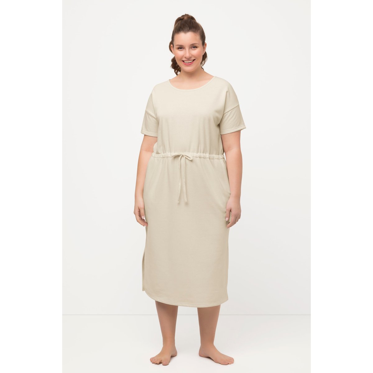 Robe d'intérieur en molleton craie, ULLA POPKEN