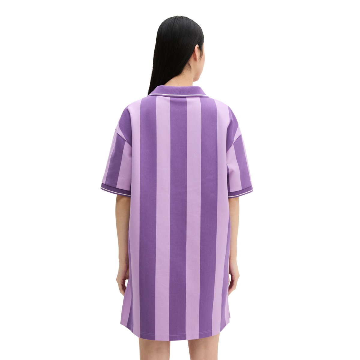 MOP Club '67 Football Maillot Dress, Striped en jersey interlock violet, MARC O'POLO