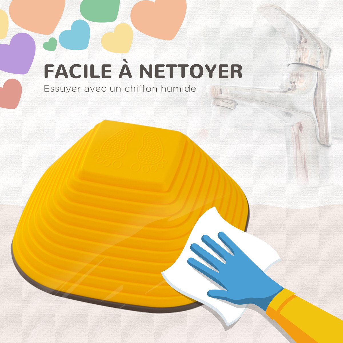 Les marches d'équilibre PP multicolore multicolore, AIYAPLAY