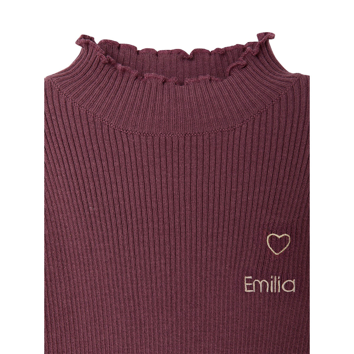 Sous-pull tricot prune, VERTBAUDET