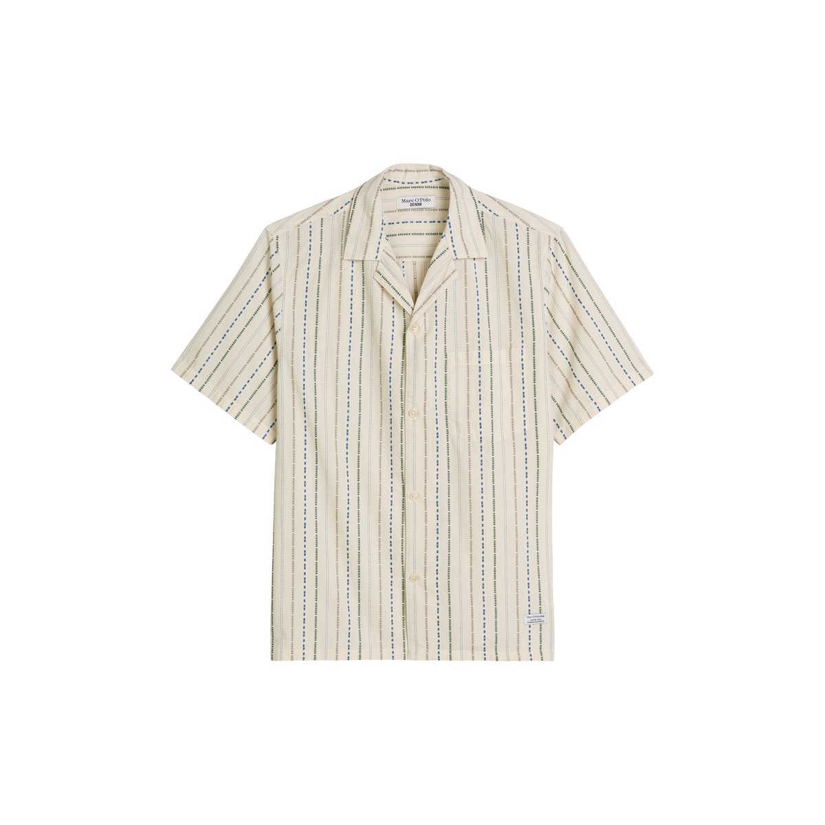 Chemise à manches courtes regular avec des rayures multicolores blanc, MARC O’POLO DENIM